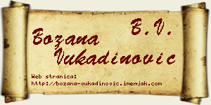 Božana Vukadinović vizit kartica
